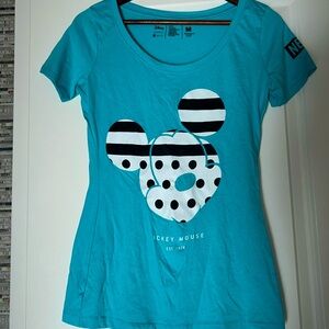 DISNEY x NEFF Mickey Aqua Blue Tee, Sz M